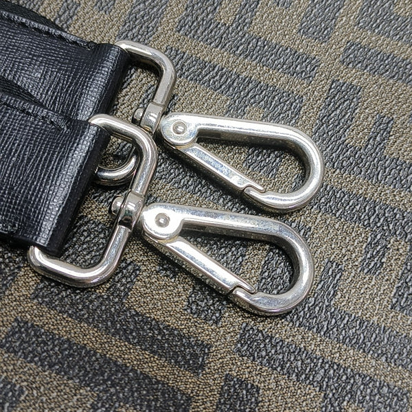 Coated Canvas Shoulder Bag Brown