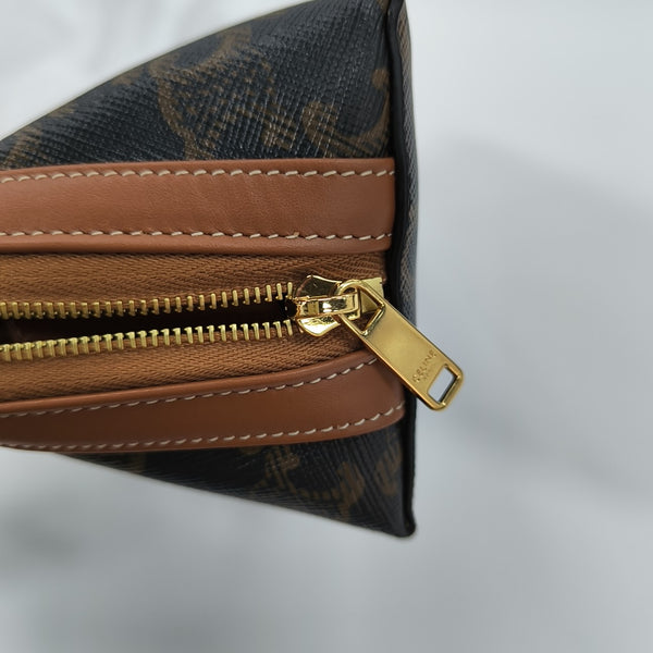 TRIOMPHE CANVAS Mini Coated Canvas Brown