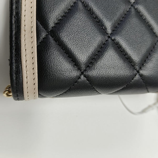 DIANA CC Mini Quilted Lambskin Black