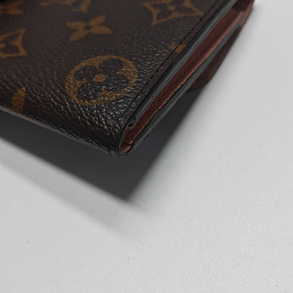 EMILIE Monogram Coated Canvas Brown Wallet
