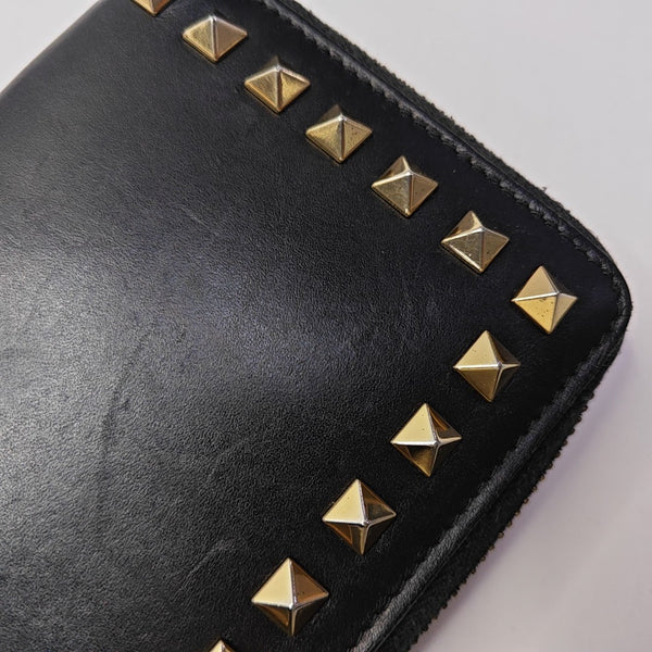 Cartera Rockstud de piel de ternera negra