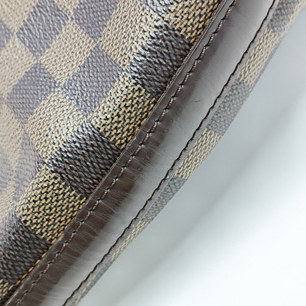 LLOVO MM Damier Ebene Coated Canvas Brown