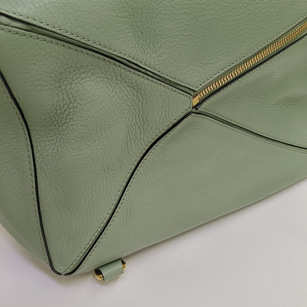 Puzzle Medium Calfskin Green