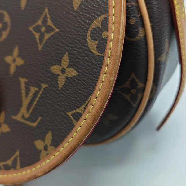 TAMBOURINE Monogram Coated Canvas Brown