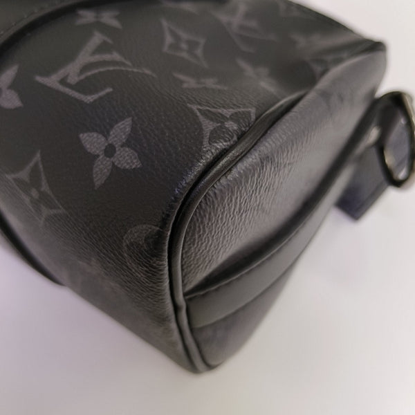 KEEPALL 25 Monogram Coated Canvas Black