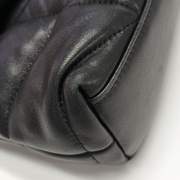 PUFFER Mini Chevron Lambskin Black