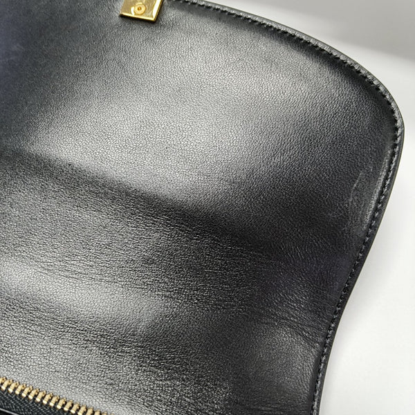 Calfskin Top Handle Bag Black