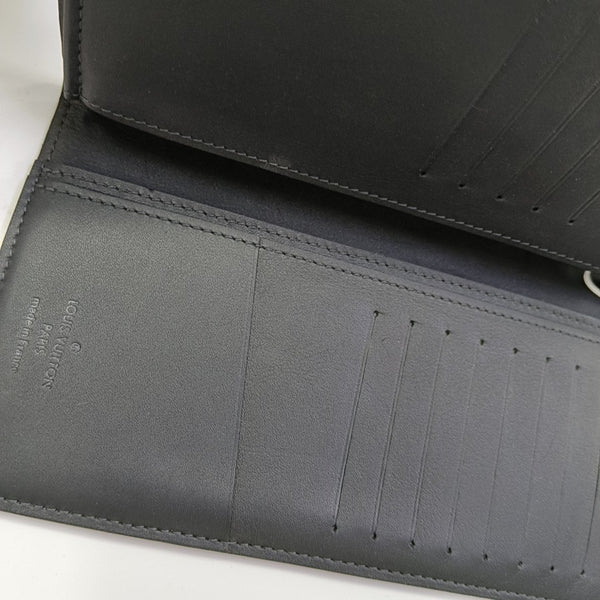 BRAZZA Damier Graphite Coated Canvas Gray Wallet
