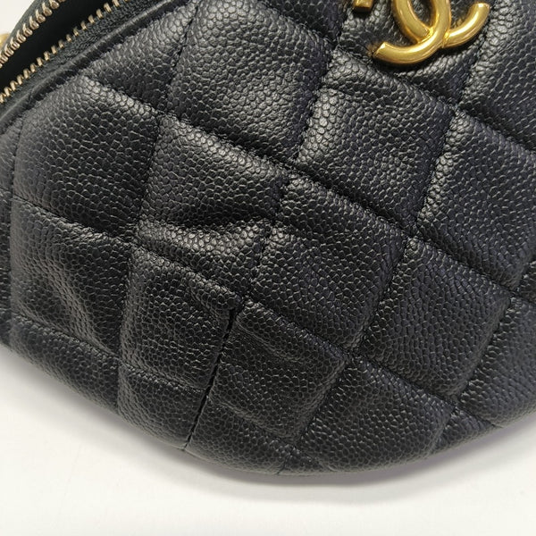 Quilted Calfskin Belt Bag Black