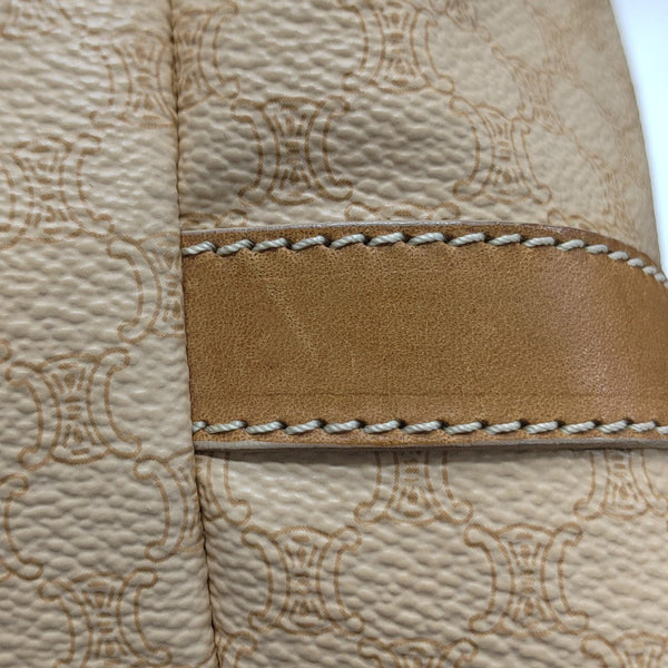 Coated Canvas Top Handle Bag Brown