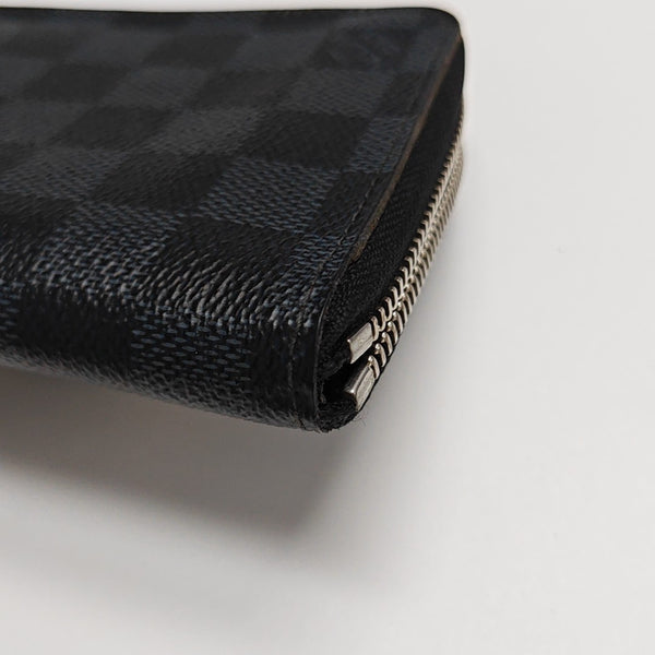 ZIPPY Damier Coated Canvas Blue Wallet