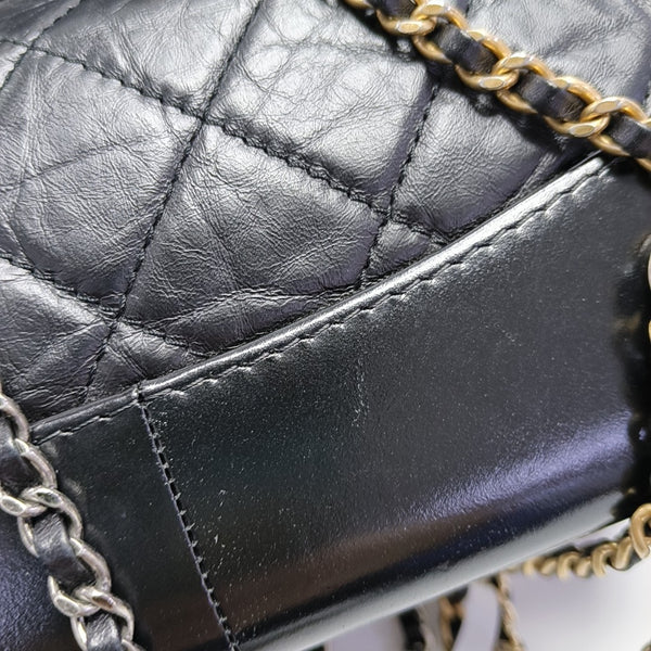 GABRIELLE Small Quilted Calfskin Black