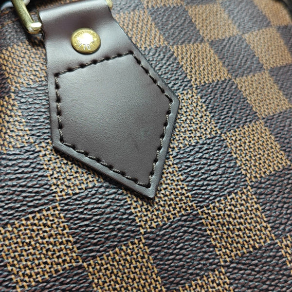 SPEEDY 25 Damier Ebene Coated Canvas Brown