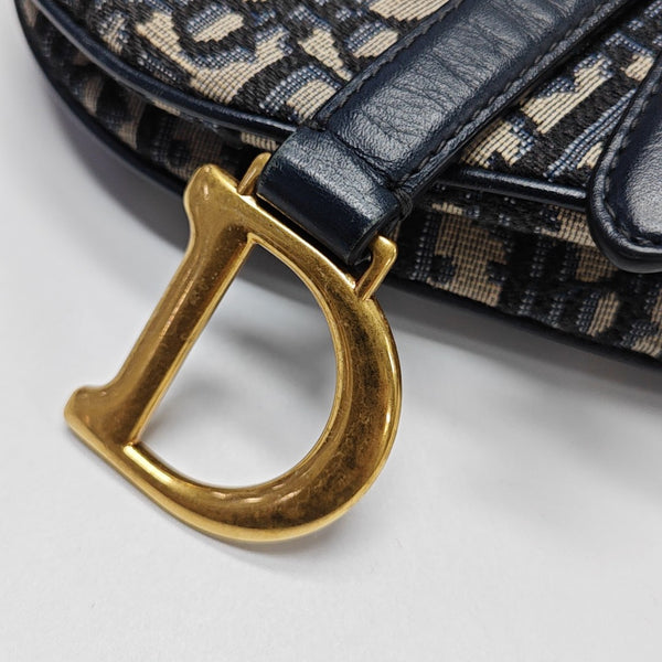 Saddle Mini Oblique Canvas Blue