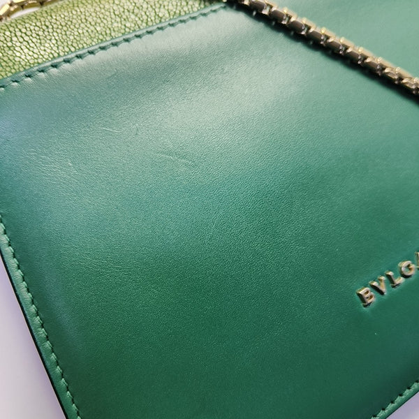 SERPENTI FOREVER Small Stingray Leather Green
