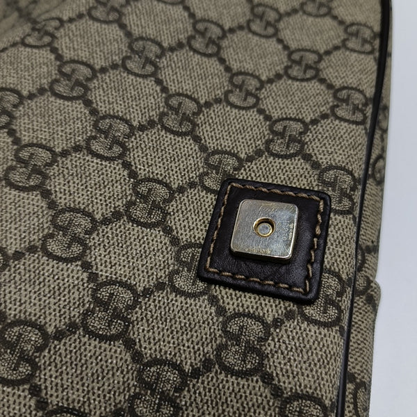Monogram Coated Canvas Crossbody Bag Beige