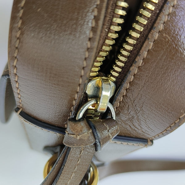 Horsebit 1955 Small Coated Canvas Beige