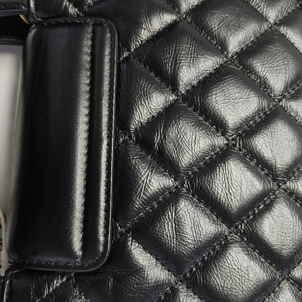 KELLY Mini Quilted Calfskin Black