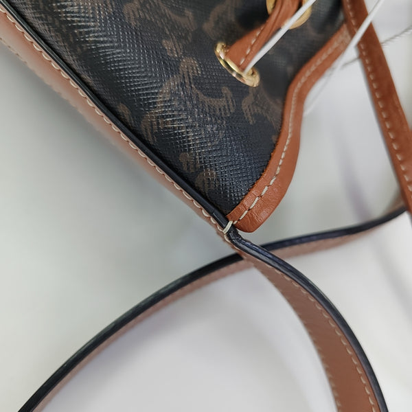 TRIOMPHE CANVAS Small Coated Canvas Brown