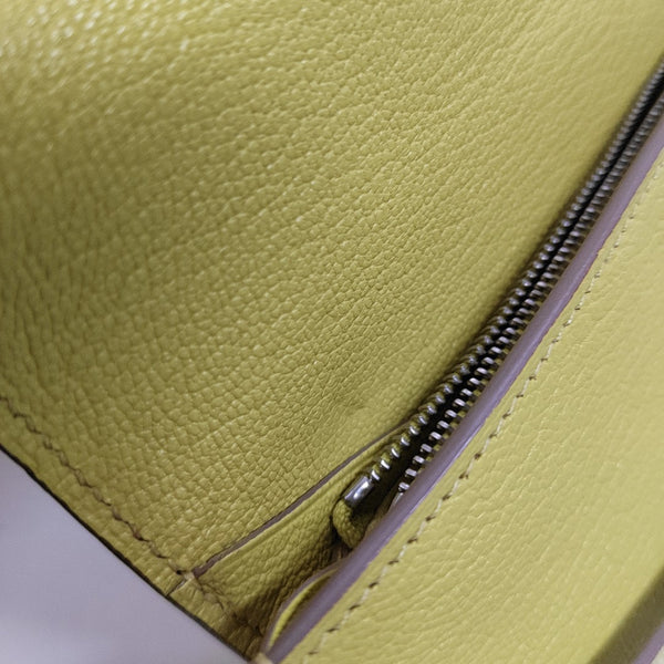 Kelly 19 Chèvre Mysore Yellow Wallet