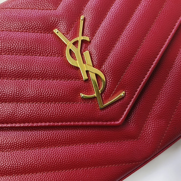 MONOGRAM Medium Quilted Calfskin Red