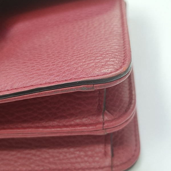 Interlocking G Small Calfskin Red