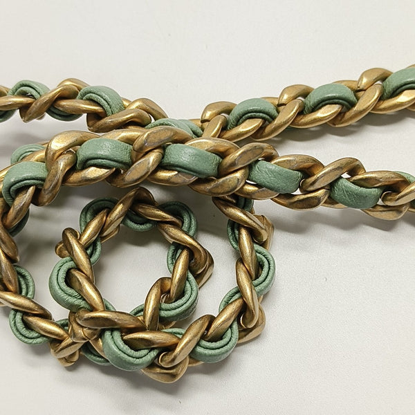 DRAWSTRING Quilted Lambskin Green