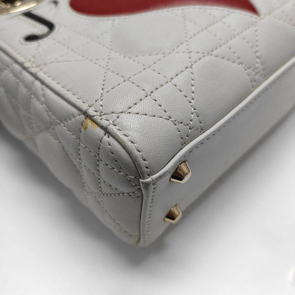 Lady Dior Mini Cannage Lambskin White