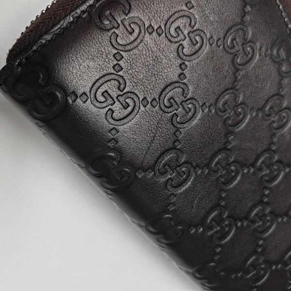 Signature Monogram Calfskin Brown Wallet