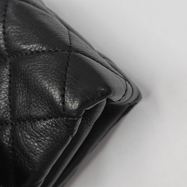 Quilted Calfskin Shoulder Bag Black