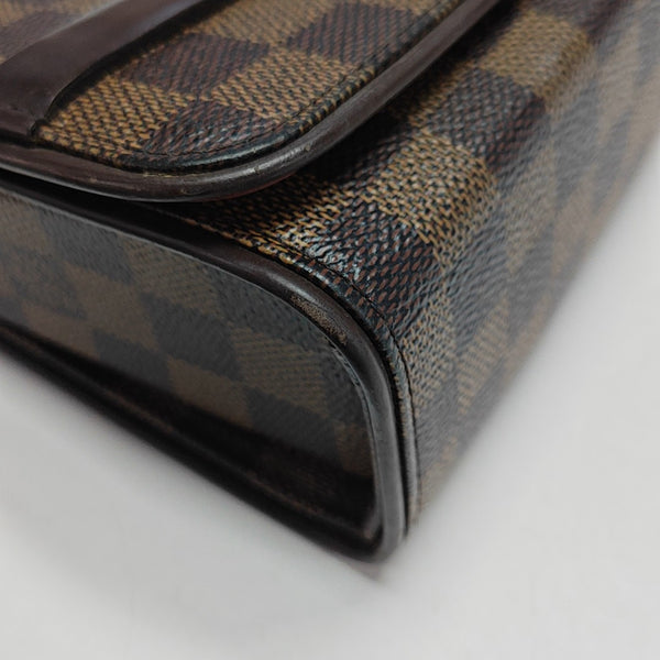 TRIBECA Damier Ebene Coated Canvas Brown
