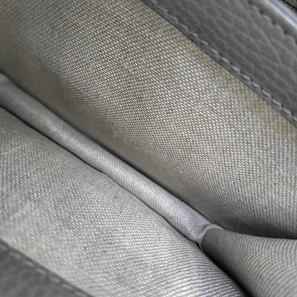 Interlocking G Small Calfskin Gray