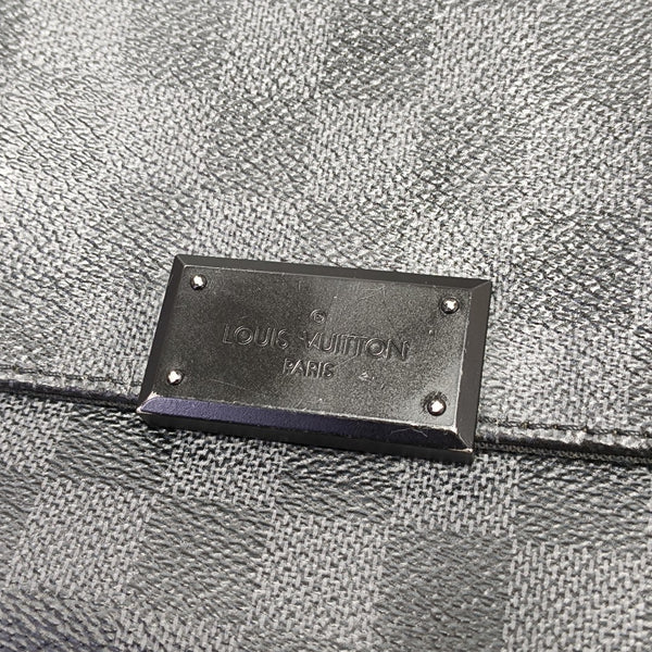 DISTRICT PM Damier Graphite Coated Canvas Gray
