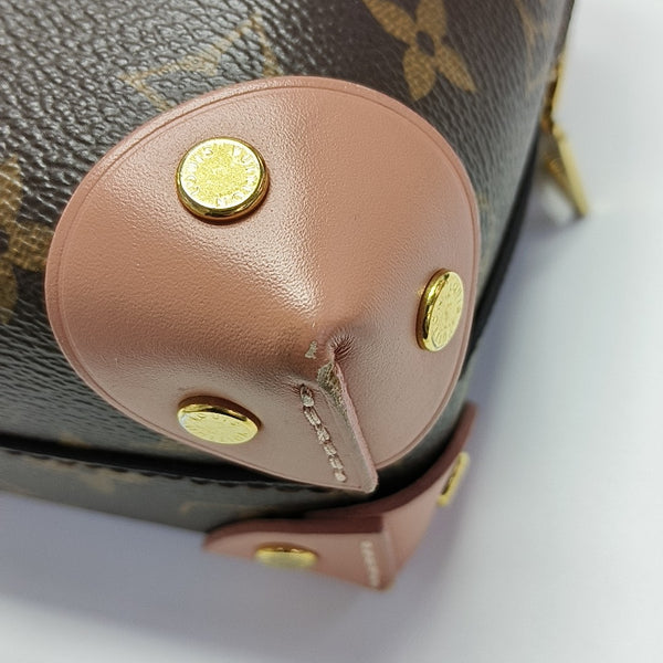 PETITE MALLE Monogram Coated Canvas Brown