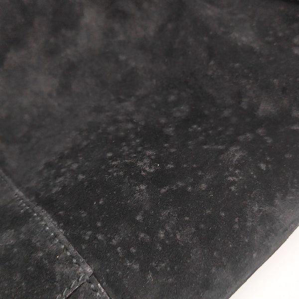 Suede Top Handle Bag Black