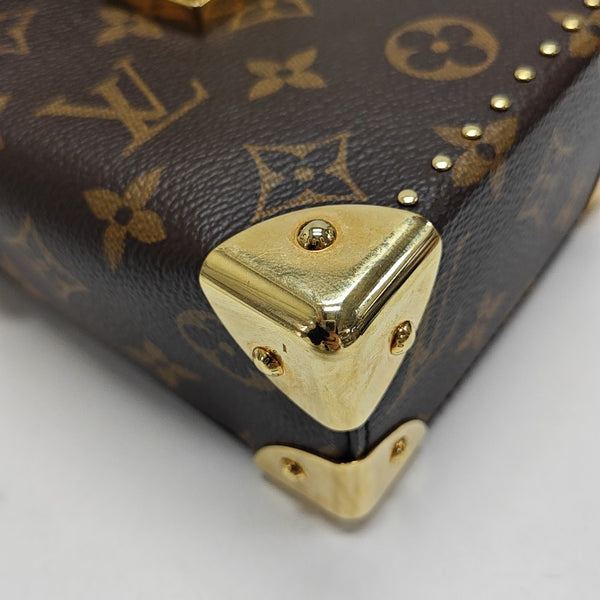 CAMERA BOX Monogram Coated Canvas Brown