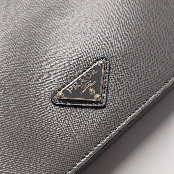 Saffiano Calfskin Crossbody Bag Gray