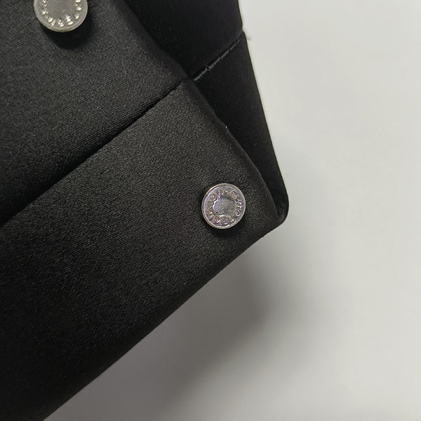 Fabric Top Handle Bag Black