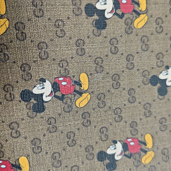 Disney X Gucci Small Monogram Coated Canvas Brown