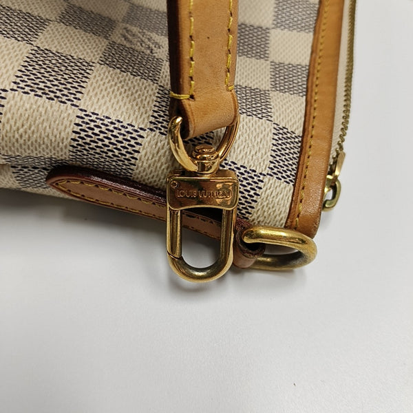 RIVIERA PM Damier Azur Coated Canvas White