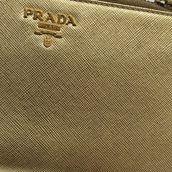 Saffiano Calfskin Wallet Gold