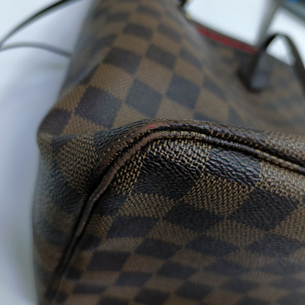 NEVERFULL GM Damier Ebene Coated Canvas Brown