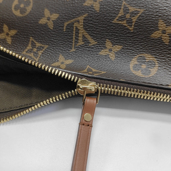 LOOP HOBO Monogram Coated Canvas Brown