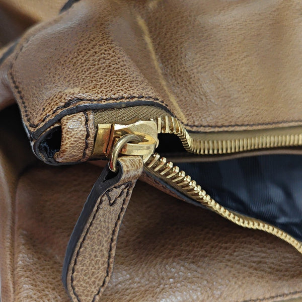Calfskin Shoulder Bag Brown