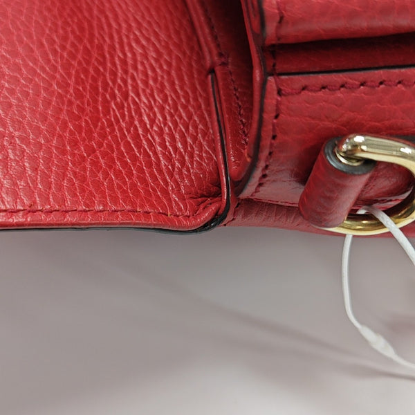 Interlocking G Large Calfskin Red