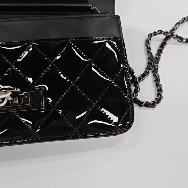 Quilted Calfskin Shoulder Bag Black