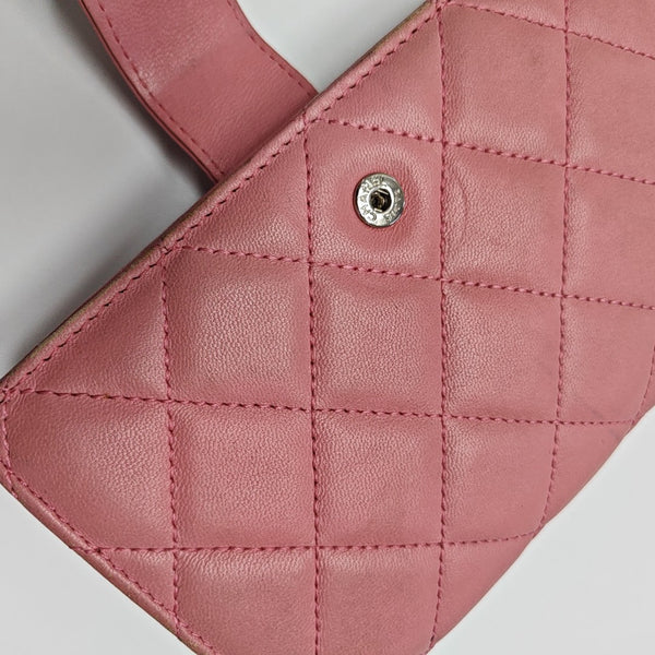 Quilted Lambskin Wallet Pink