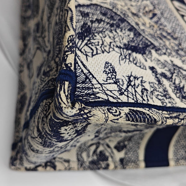 Book Tote Large Fabric Blue