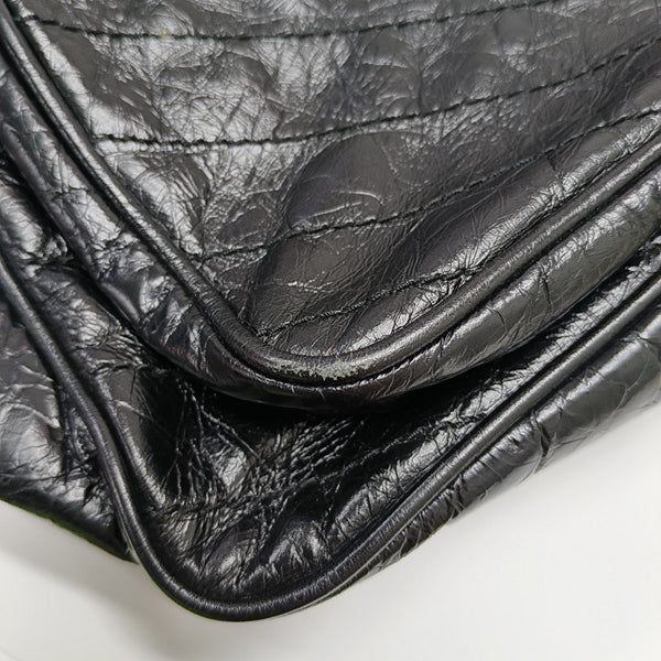 NIKI Medium Chevron Calfskin Black