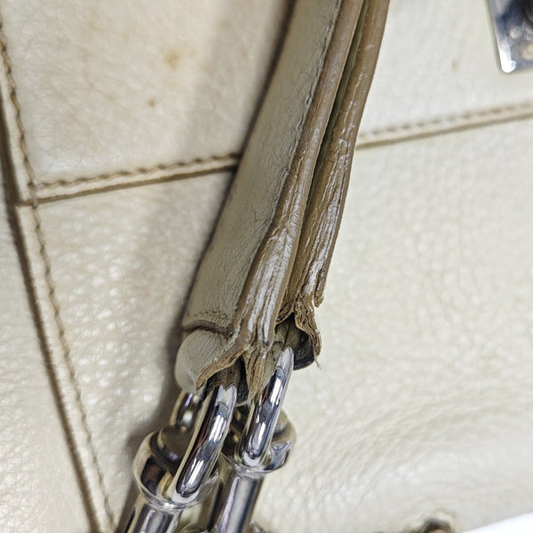 Calfskin Shoulder Bag White